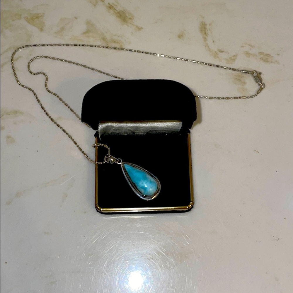 Sterling silver, turquoise necklace